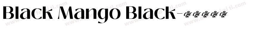 Black Mango Black字体转换